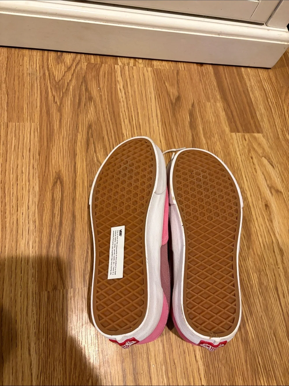 Vans Two-Tone Pink Canvas Sneakers - Picture 6 of 7
